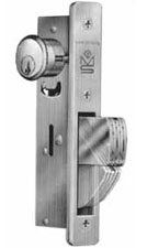 Adams Rite Mortise Cylinder Longbolt Deadlock with ANSI Plain Faceplate